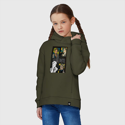 Детское худи оверсайз Магическая битва Кэнто Нанами работник / Хаки – фото 3