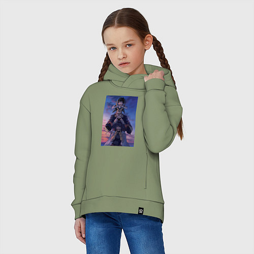 Детское худи оверсайз Моя геройская академия Всемогущий Идзуку Мидория / Авокадо – фото 3