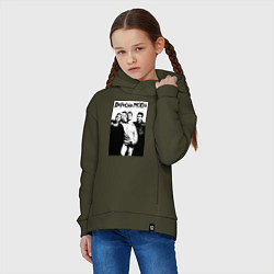 Толстовка оверсайз детская Depeche mode all, цвет: хаки — фото 2