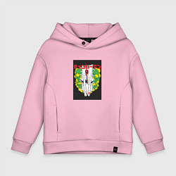 Толстовка оверсайз детская Человек-бензопила Денджи бензопила, цвет: светло-розовый