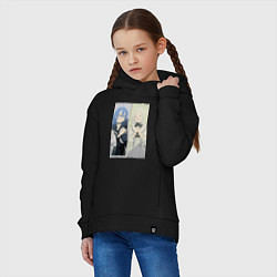 Толстовка оверсайз детская Реинкарнация безработного Рокси Мигурдия Сильфиетт, цвет: черный — фото 2