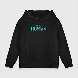 Толстовка оверсайз детская Once human logo, цвет: черный