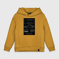 Толстовка оверсайз детская Mitsubishi Eclipse, цвет: горчичный