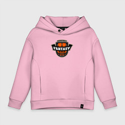 Толстовка оверсайз детская Basketball fantasy, цвет: светло-розовый