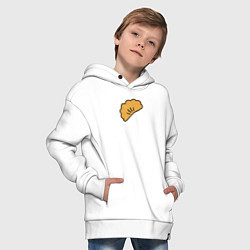 Толстовка оверсайз детская Чебурек, цвет: белый — фото 2