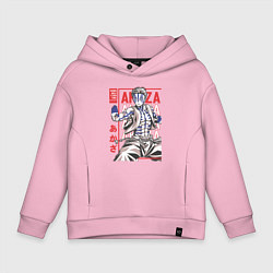 Толстовка оверсайз детская Клинок рассекающий демонов Акадза 3 Высшая Луна, цвет: светло-розовый