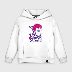 Толстовка оверсайз детская Клинок рассекающий демонов Акадза, цвет: белый