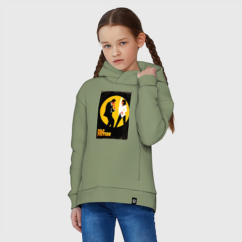 Детское худи оверсайз Криминальное чтиво парный танец / Авокадо – фото 3