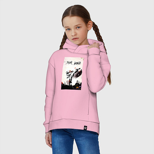 Детское худи оверсайз Тхэквондо боец / Светло-розовый – фото 3