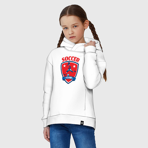 Детское худи оверсайз Sport soccer club / Белый – фото 3