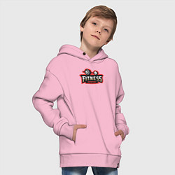 Толстовка оверсайз детская Sport fitness center, цвет: светло-розовый — фото 2