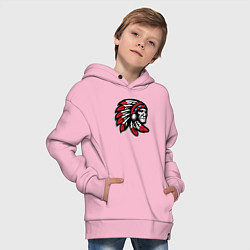 Толстовка оверсайз детская Indian, цвет: светло-розовый — фото 2