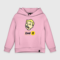 Толстовка оверсайз детская Vault boy - covid 19, цвет: светло-розовый