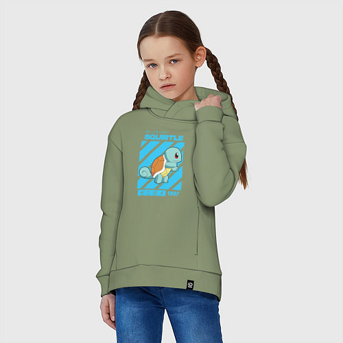 Детское худи оверсайз Покемоны Сквиртл Squirtle / Авокадо – фото 3