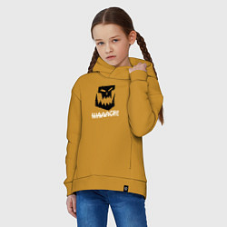Толстовка оверсайз детская Warhammer waaagh game, цвет: горчичный — фото 2