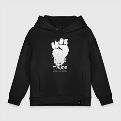 Толстовка оверсайз детская RATM - white fist, цвет: черный