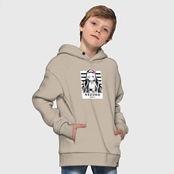 Толстовка оверсайз детская Nezuko girl hunter one, цвет: миндальный — фото 2