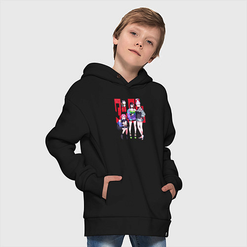 Детское худи оверсайз Dandadan Girls / Черный – фото 4