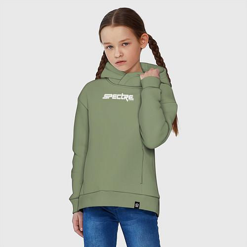 Детское худи оверсайз Spectre divide logotype / Авокадо – фото 3