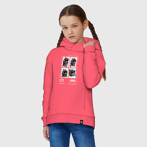 Детское худи оверсайз Bts selfie / Коралловый – фото 3