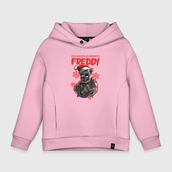 Толстовка оверсайз детская Five Nights at Freddys - Freddy, цвет: светло-розовый