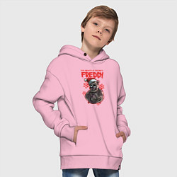 Толстовка оверсайз детская Five Nights at Freddys - Freddy, цвет: светло-розовый — фото 2