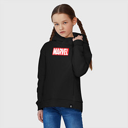 Толстовка оверсайз детская Marvel logo, цвет: черный — фото 2