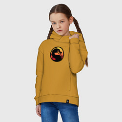 Толстовка оверсайз детская Mortal Kombat, цвет: горчичный — фото 2
