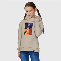 Толстовка оверсайз детская Breaking, цвет: миндальный — фото 2