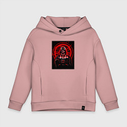 Толстовка оверсайз детская Звезда смерти Дарт Вейдер, цвет: пыльно-розовый