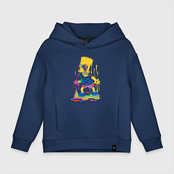 Толстовка оверсайз детская Color Bart, цвет: тёмно-синий