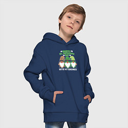 Толстовка оверсайз детская Happy St Patricks day - dwarves, цвет: тёмно-синий — фото 2