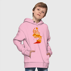 Толстовка оверсайз детская НСК, цвет: светло-розовый — фото 2