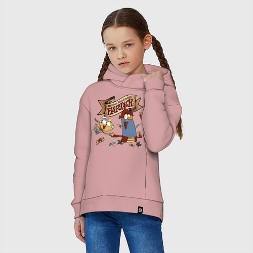 Детское худи оверсайз Flapjack - candies / Пыльно-розовый – фото 3
