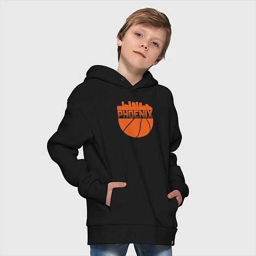 Детское худи оверсайз Phoenix basketball / Черный – фото 4
