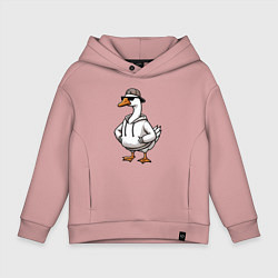 Толстовка оверсайз детская Goose on style, цвет: пыльно-розовый