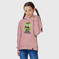 Толстовка оверсайз детская Angry - Flippy, цвет: пыльно-розовый — фото 2