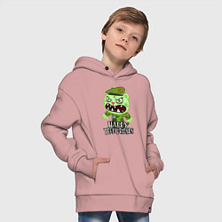 Толстовка оверсайз детская Angry - Flippy, цвет: пыльно-розовый — фото 2