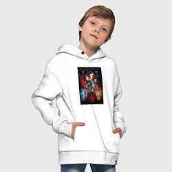 Толстовка оверсайз детская Stranger Things 4, цвет: белый — фото 2