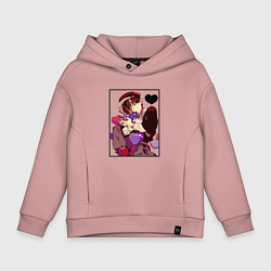 Толстовка оверсайз детская Туалетный мальчик Ханако, цвет: пыльно-розовый