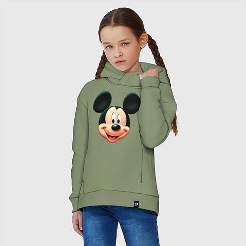 Детское худи оверсайз Mickey mouse head / Авокадо – фото 3
