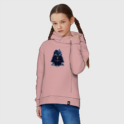 Толстовка оверсайз детская Дарт вейдер мазайка, цвет: пыльно-розовый — фото 2