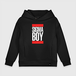Толстовка оверсайз детская Sigma boy, цвет: черный