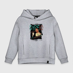 Толстовка оверсайз детская Дурею от игры Роналду, цвет: меланж