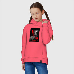 Толстовка оверсайз детская Бэтмен и пингвин, цвет: коралловый — фото 2