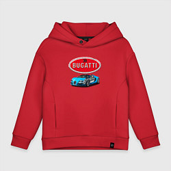 Толстовка оверсайз детская Bugatti - motorsport, цвет: красный