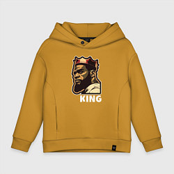 Толстовка оверсайз детская Король Леброн Джеймс, цвет: горчичный