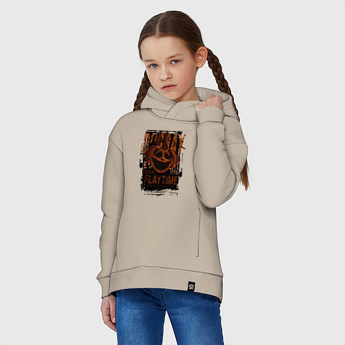 Детское худи оверсайз Пеклопёс DogDay из Poppy Playtime / Миндальный – фото 3