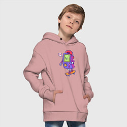Толстовка оверсайз детская Tetris skater, цвет: пыльно-розовый — фото 2