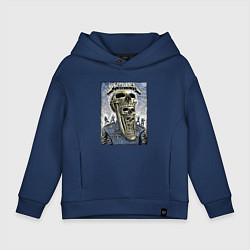 Толстовка оверсайз детская Metallica - playbill, цвет: тёмно-синий